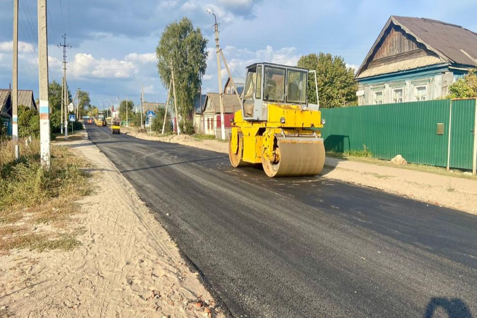 Ремонт дороги по улице Комсомольская в селе Русский Камешкир