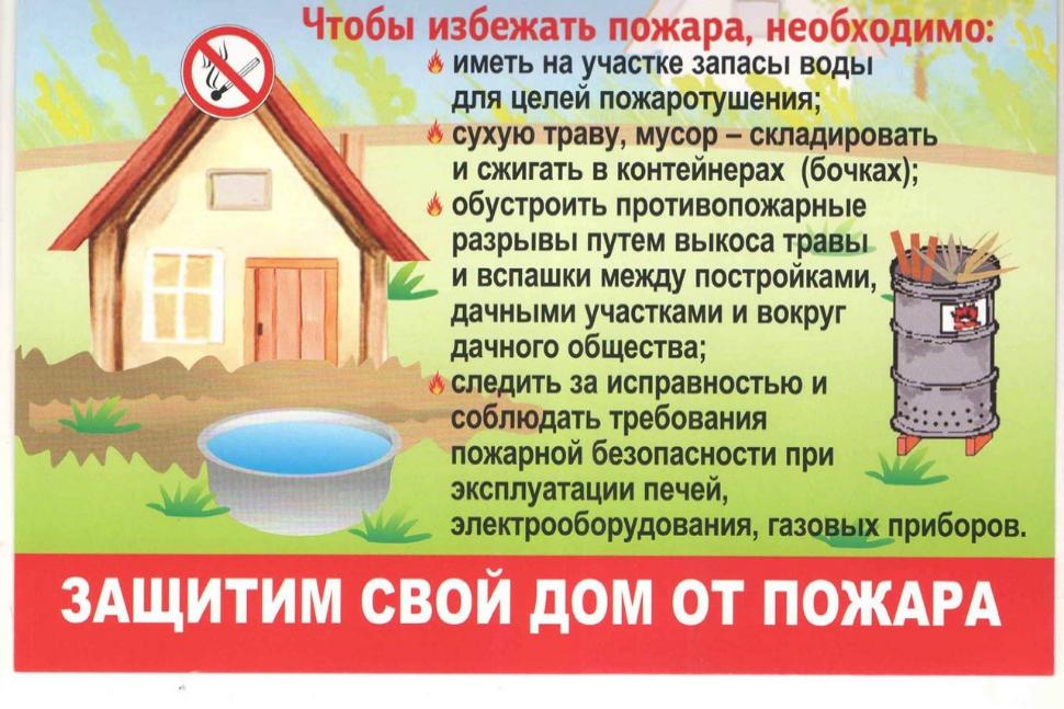 «Предотвратить пожар на дачном участке»