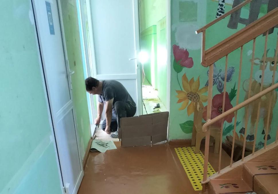 В детском саду № 1 с.Русский Камешкир ведутся ремонтные работы В детском саду № 1 с.Русский Камешкир ведутся ремонтные работы