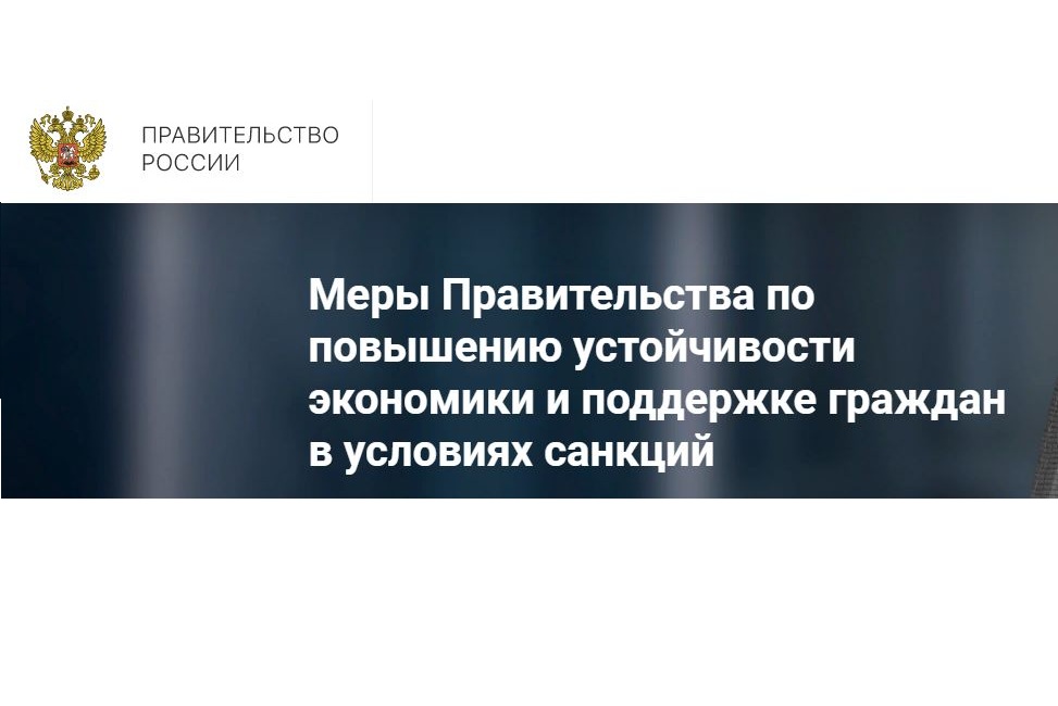 На сайте Правительства России заработал раздел по мерам поддержки граждан и бизнеса в условиях санкций