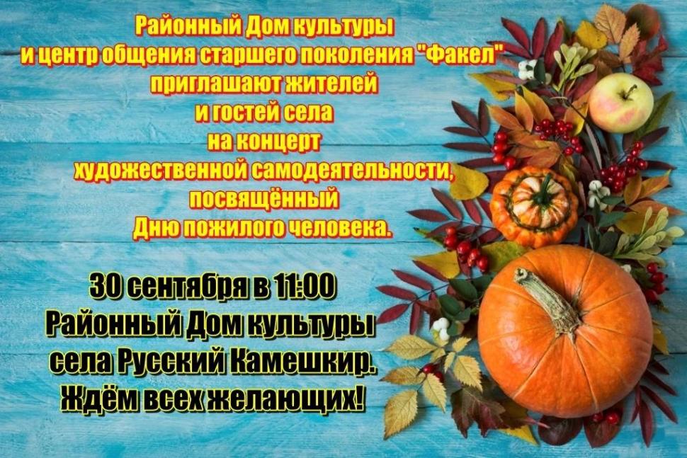 Концерт художественной самодеятельности в честь Дня пожилых людей
