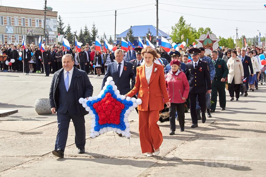  В честь 78-й годовщины Победы в Великой Отечественной войне 1941-1945 гг. на центральной площади с. Р. Камешкир состоялся митинг