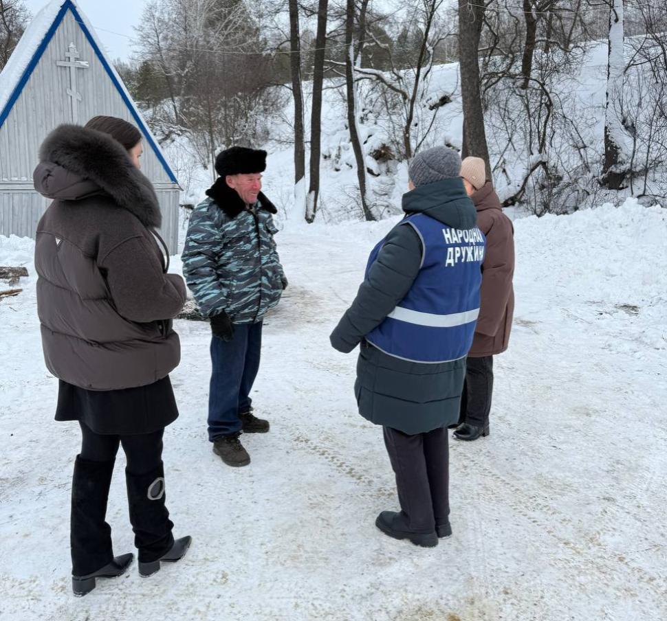 Народные дружинники Камешкирского района приняли участие в проведении рейда  по охране общественного порядка на Крещение Господне в местах для купания