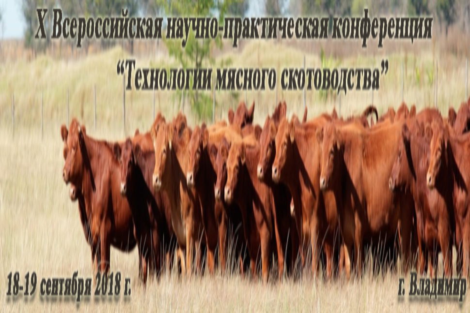X Всероссийская научно-практическая конференция «Технологии мясного скотоводства» X Всероссийская научно-практическая конференция «Технологии мясного скотоводства»