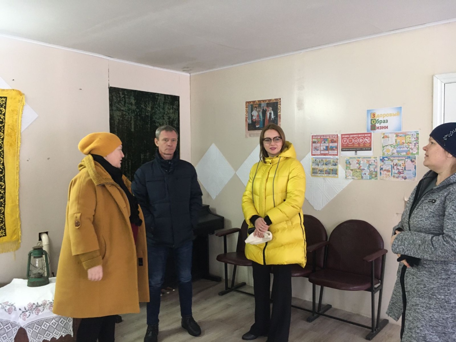  Исполняющая обязанности Главы администрации Камешкирского района Ольга  Белянина посетила здание сельского клуба села Новое Шаткино