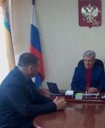 Встреча Главы администрации района с предпринимателем по вопросу предоставления земельного участка