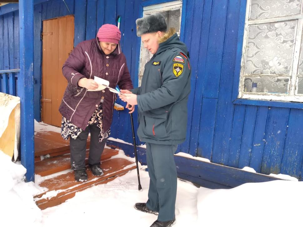 Профилактические рейды по пожарной безопасности на территории Камешкирского района