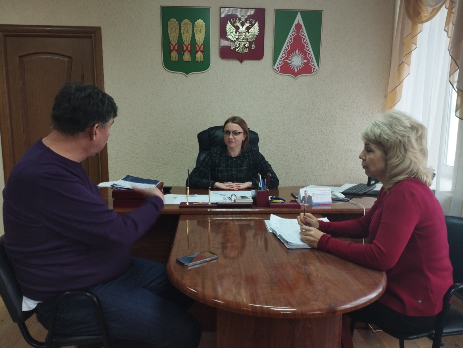 Исполняющая обязанности Главы  администрации Камешкирского района Ольга Белянина встретилась с учредителем ООО Колосок