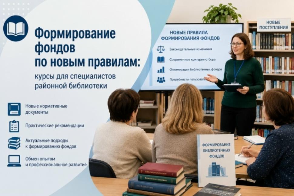 Формирование фондов по новым правилам: курсы для специалистов районной библиотеки Формирование фондов по новым правилам: курсы для специалистов районной библиотеки