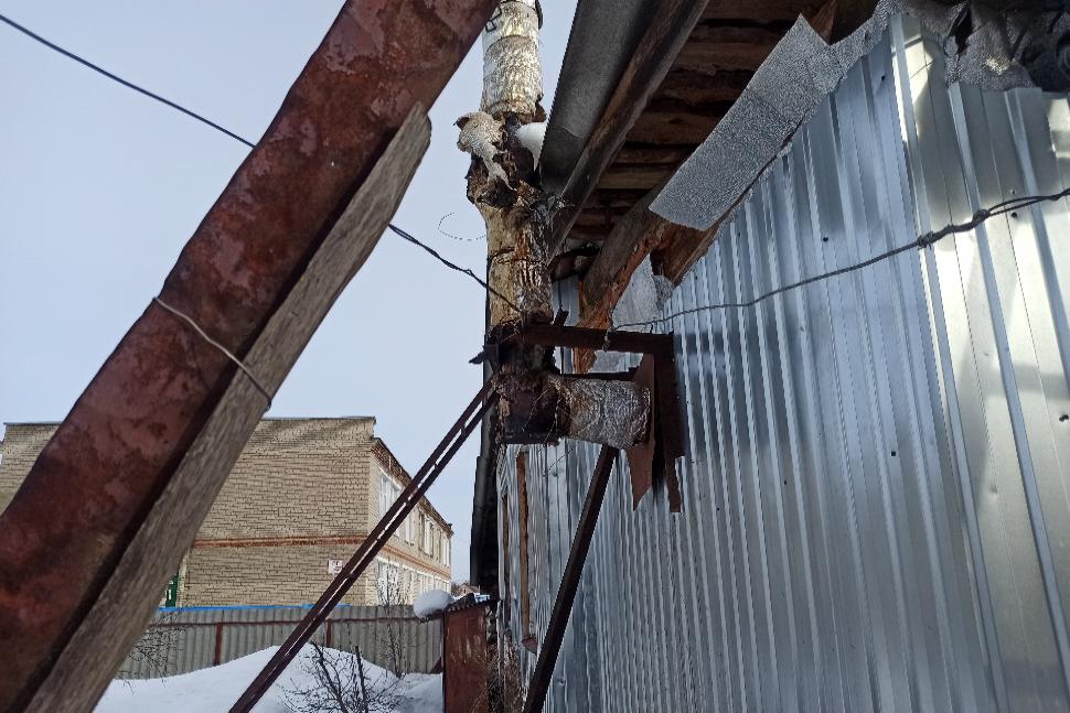 Возгорание утеплителя печной трубы Возгорание утеплителя печной трубы