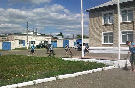 Благоустройство центра в селе Русский Камешкир