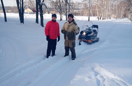 На стадионе "Рубин" в с. Русский Камешкир проложена лыжная трасса На стадионе "Рубин" в с. Русский Камешкир проложена лыжная трасса