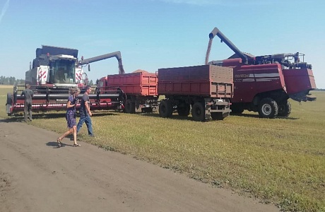 Глава администрации Камешкирского района держит ход уборочных работ на личном контроле