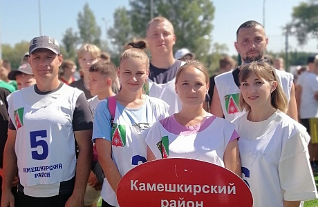 Команда Камешкирского района  приняла активное участие в выполнении эстафеты программы "Любители -  Гонка ГТО"