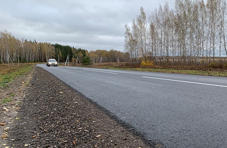 Завершен ремонт двух участков автомобильной дороги в Камешкирском районе