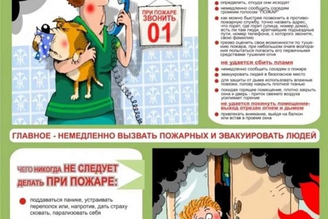 Действия при пожаре в доме