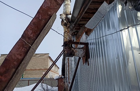 Возгорание утеплителя печной трубы