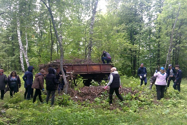 Субботник в парке имени Гагарина