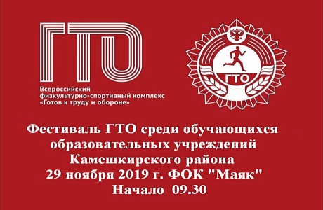 Фестиваль «Готов к труду и обороне» среди обучающихся образовательных учреждений Камешкирского района