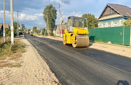 Ремонт дороги по улице Комсомольская в селе Русский Камешкир