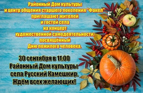 Концерт художественной самодеятельности в честь Дня пожилых людей
