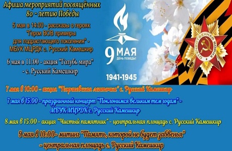 Афиша мероприятий, посвященных 80 - летию Победы Афиша мероприятий, посвященных 80 - летию Победы