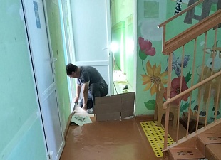В детском саду № 1 с.Русский Камешкир ведутся ремонтные работы В детском саду № 1 с.Русский Камешкир ведутся ремонтные работы