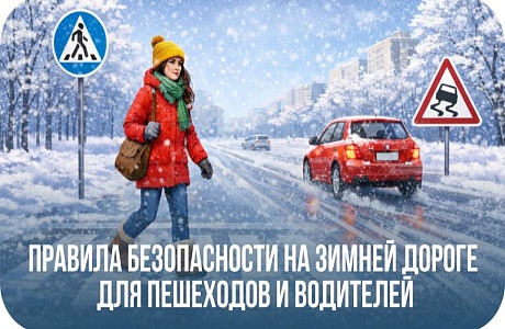 Правила безопасности на зимней дороге для пешеходов и водителей