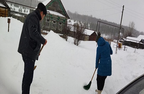 В рамках акции «Рука помощи» оказана помощь по очистке снега в сёлах Пестровского сельсовета