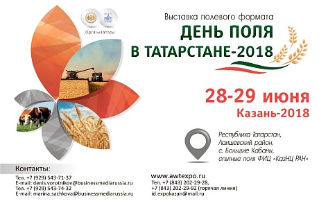 Выставка полевого формата "День поля в Татарстане - 2018"